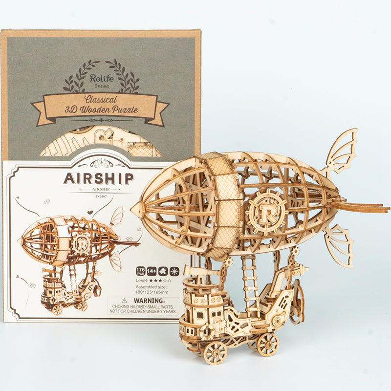 Rolife Luftschiff-Modell 3D-Holzpuzzle