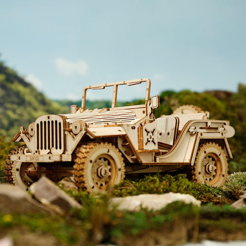 ROKR Army Jeep Modellbau 3D Holzpuzzle