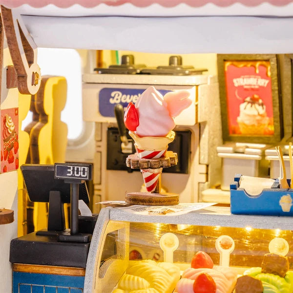 Rolife Beverly's Eiscreme-Wagen 3D Holzpuzzle