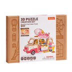 Rolife Beverly's Eiscreme-Wagen 3D Holzpuzzle