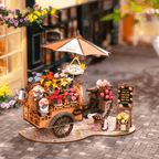 Rolife Blumenwagen 3D Holzpuzzle