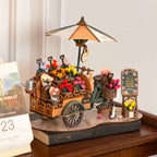 Rolife Blumenwagen 3D Holzpuzzle