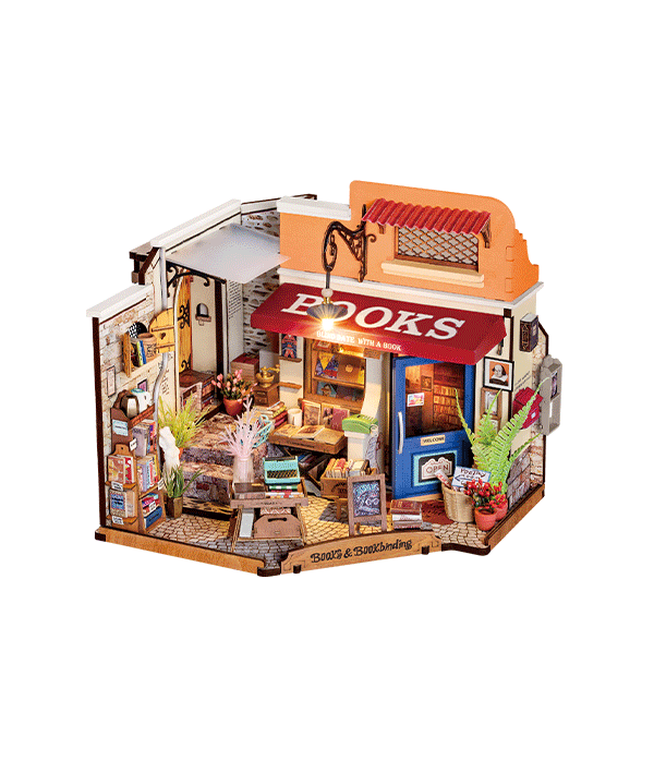 Rolife Eck-Buchhandlung DIY Miniaturhaus