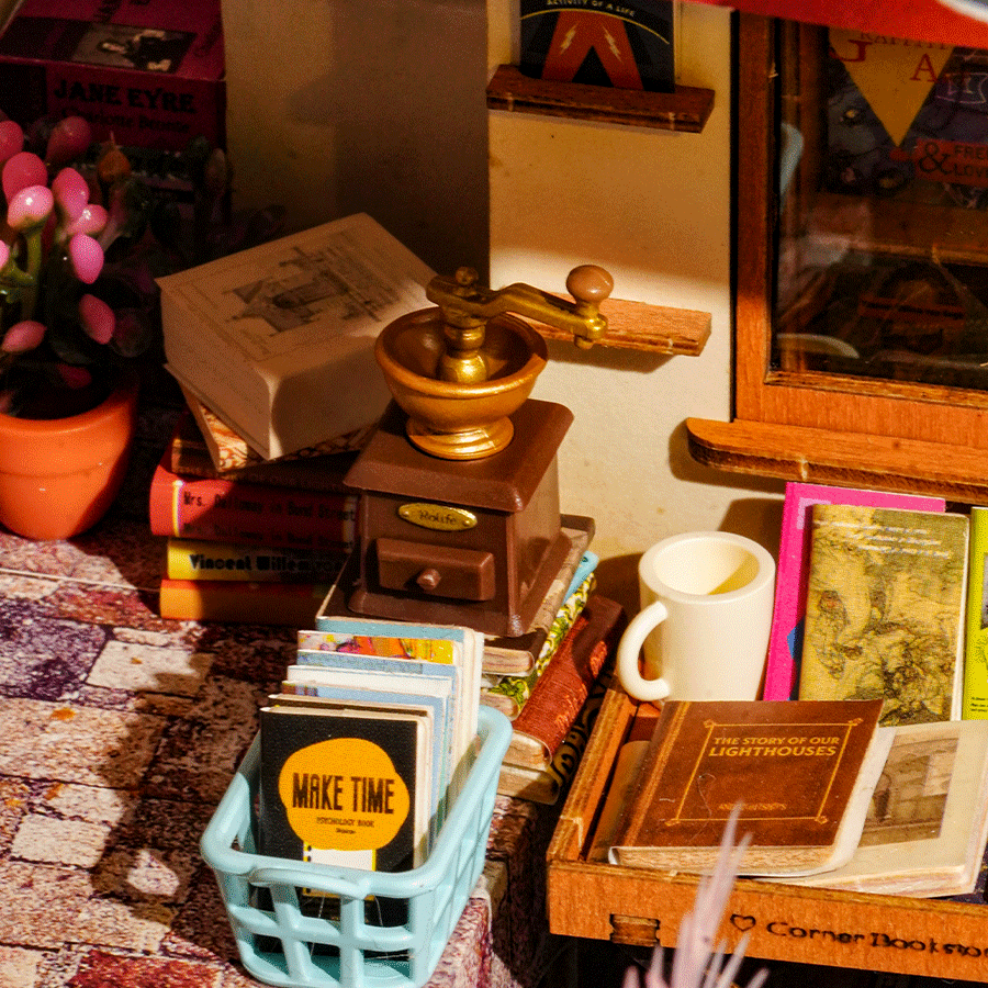 Rolife Eck-Buchhandlung DIY Miniaturhaus