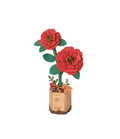 Rowood Holzblume 3D Puzzle Rote Kamelie