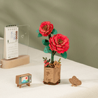 Rowood Holzblume 3D Puzzle Rote Kamelie