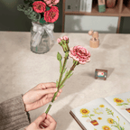 Rowood Holzblume 3D Holzpuzzle Rosa Nelke
