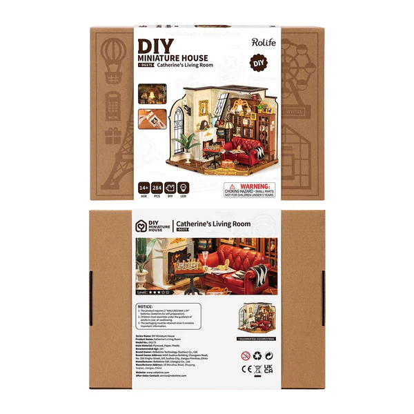 Rolife Catherines Wohnzimmer DIY Miniaturhaus