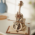 ROKR Magic Cello Mechanische Spieluhr 3D-Holzpuzzle