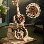 ROKR Magic Cello Mechanische Spieluhr 3D-Holzpuzzle