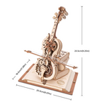 ROKR Magic Cello Mechanische Spieluhr 3D-Holzpuzzle