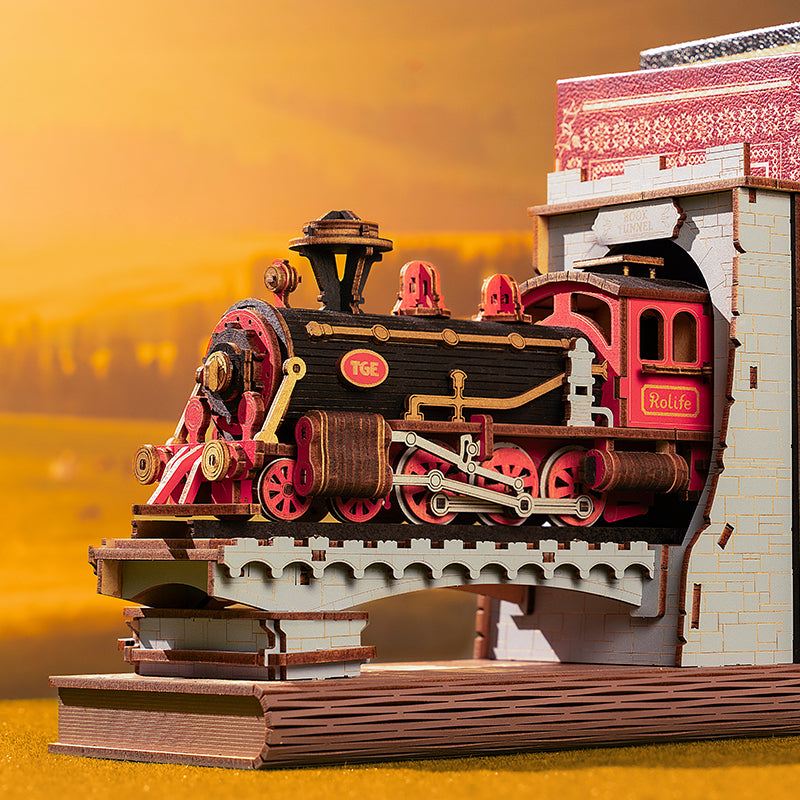 Rolife Century Train DIY Bücherstütze