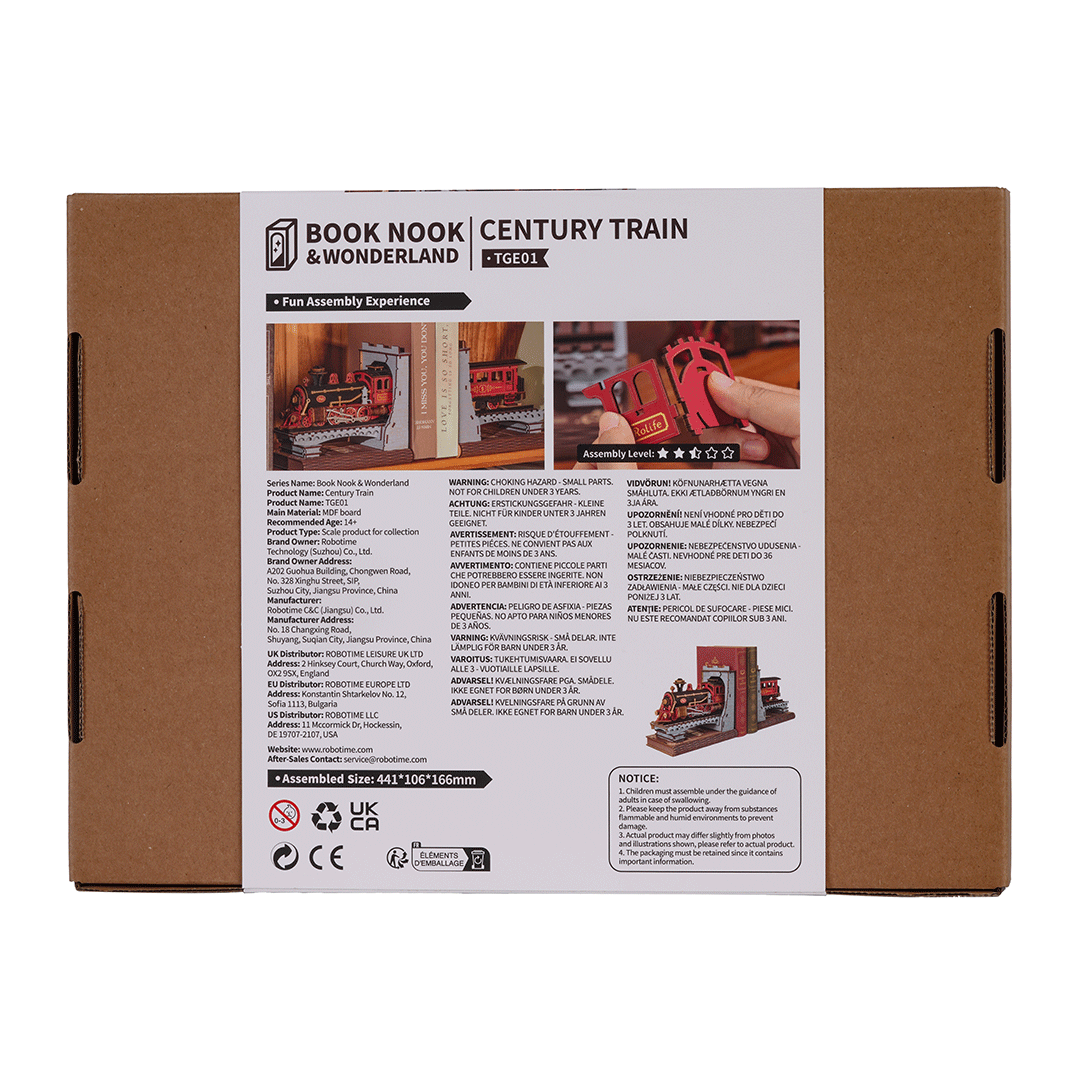 Rolife Century Train DIY Bücherstütze