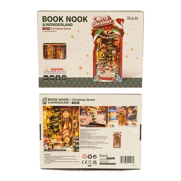 Rolife Weihnachts-Straße DIY Book Nook