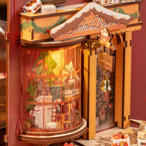 Rolife Weihnachts-Straße DIY Book Nook