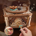 ROKR Diva Grammophon Spieluhr Holz 3D Puzzle