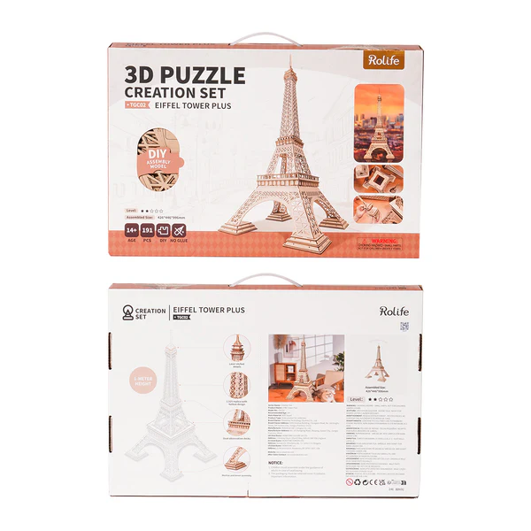 Rolife Eiffelturm Plus 3D-Holzpuzzle