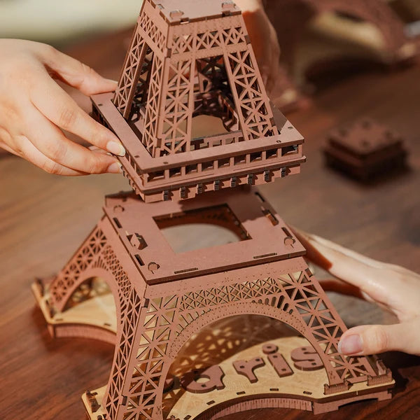 Rolife Nacht des Eiffelturms 3D-Holzpuzzle