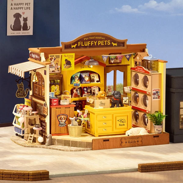 Rolife Flauschige Freunde Laden DIY Miniaturhaus