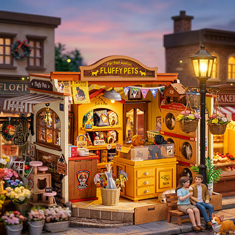 Rolife Flauschige Freunde Laden DIY Miniaturhaus