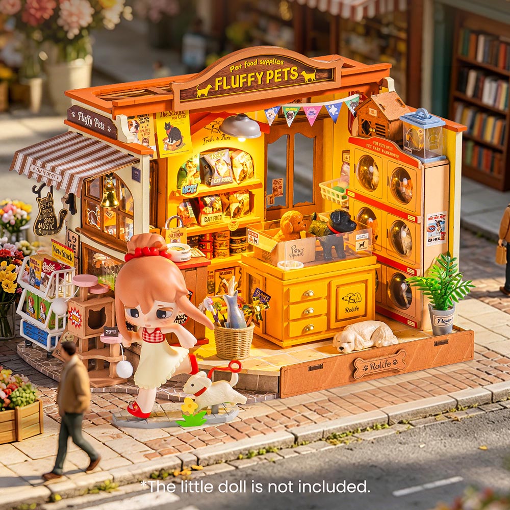 Rolife Flauschige Freunde Laden DIY Miniaturhaus