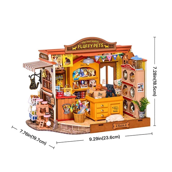 Rolife Flauschige Freunde Laden DIY Miniaturhaus