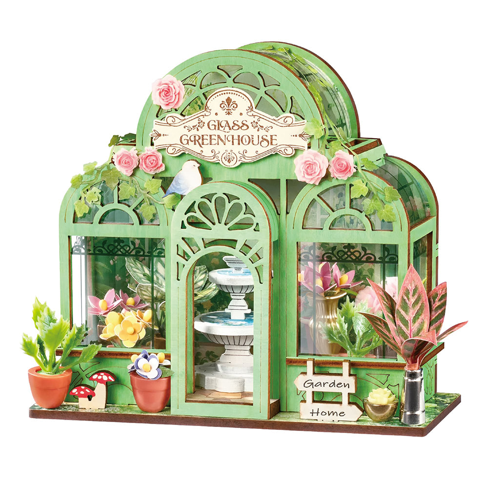 Rolife Grüner Springbrunnen Garten DIY Miniaturhaus