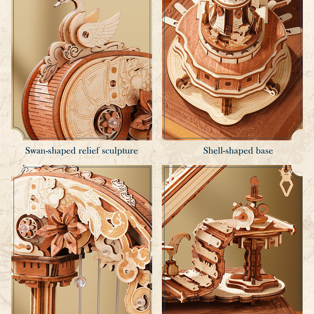 ROKR Magische Harfen-Spieluhr aus Holz 3D-Puzzle