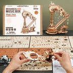ROKR Magische Harfen-Spieluhr aus Holz 3D-Puzzle