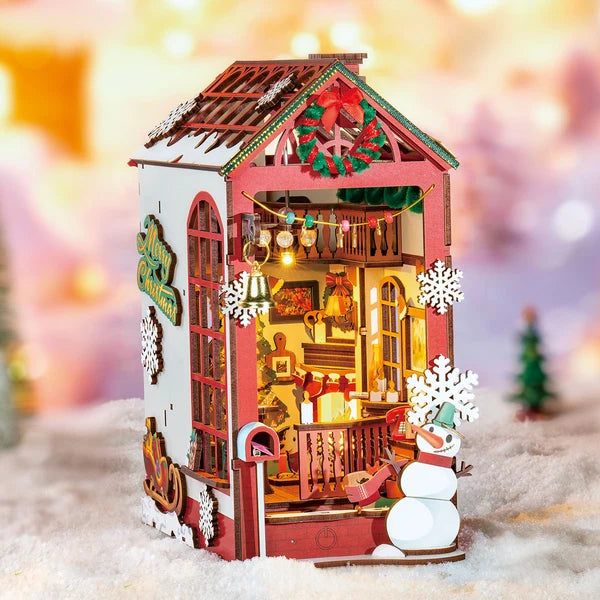Rolife Weihnachtliches Indoor-Szenen Book Nook