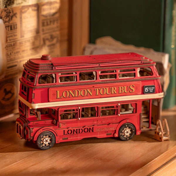 Rolife London Doppeldeckerbus 3D Holzpuzzle