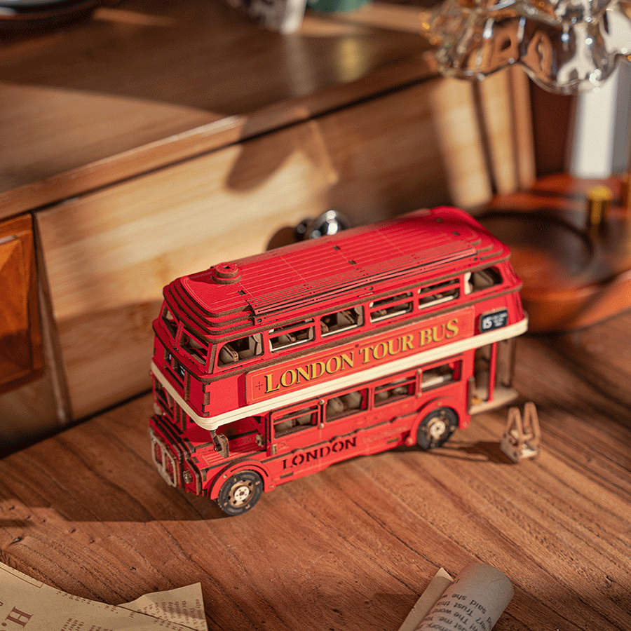 Rolife London Doppeldeckerbus 3D Holzpuzzle