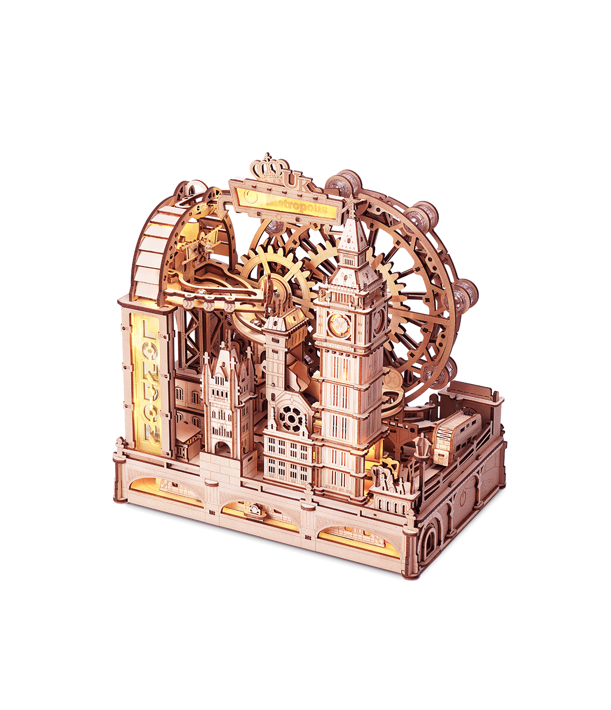 ROKR London Marmor Murmelbahn Holz 3D Puzzle