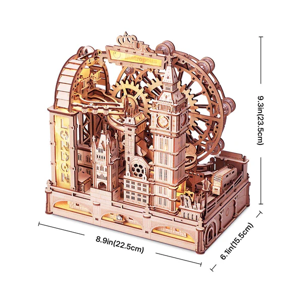 ROKR London Marmor Murmelbahn Holz 3D Puzzle