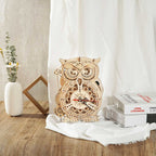 ROKR Eulen-Uhr Mechanisches 3D-Holzpuzzle