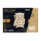 ROKR Eulen-Uhr Mechanisches 3D-Holzpuzzle