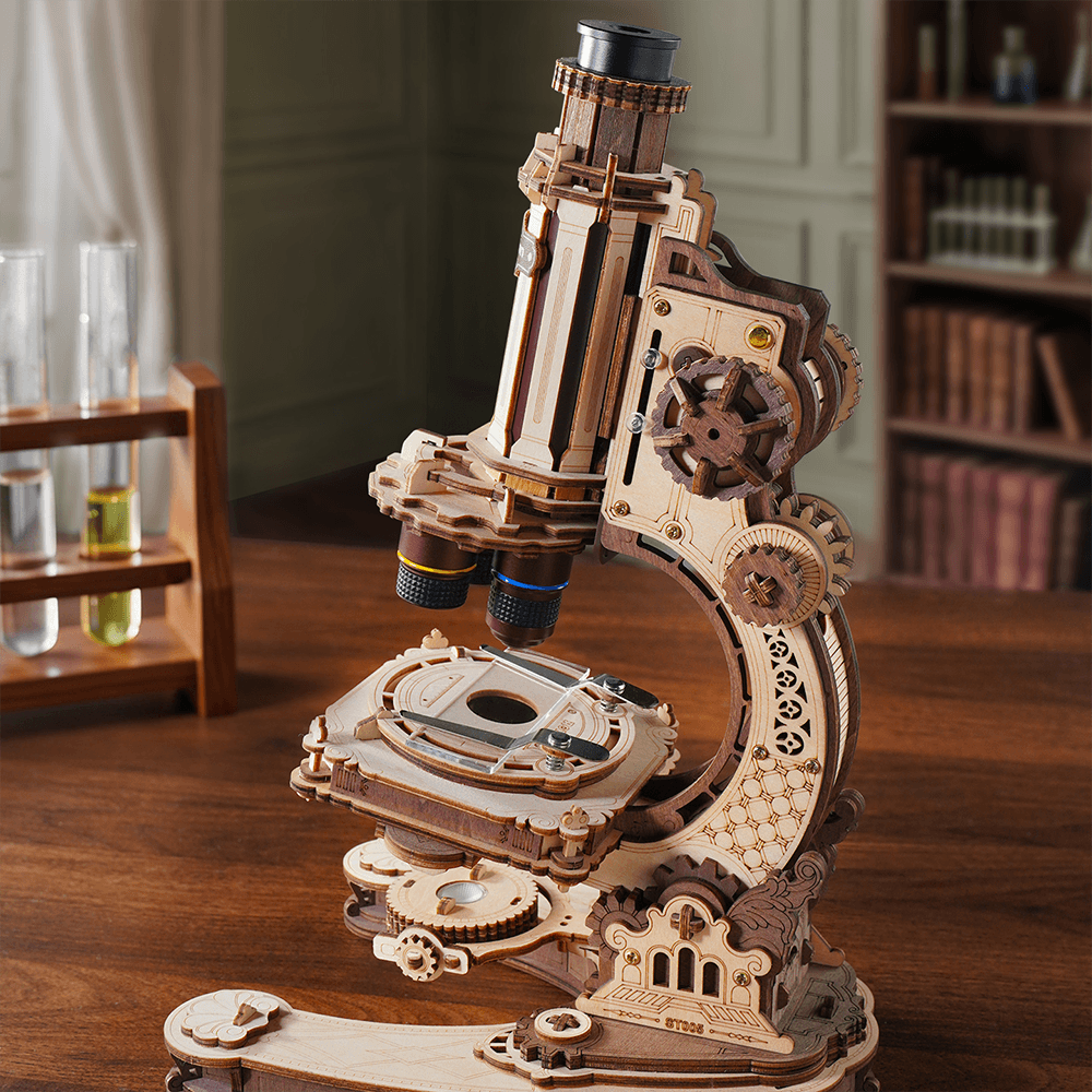 ROKR Mikroskop Mechanisches 3D-Holzpuzzle
