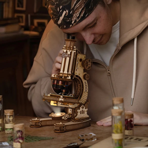 ROKR Mikroskop Mechanisches 3D-Holzpuzzle