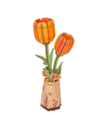 Rowood Holzblume 3D Puzzle Orange Tulpe