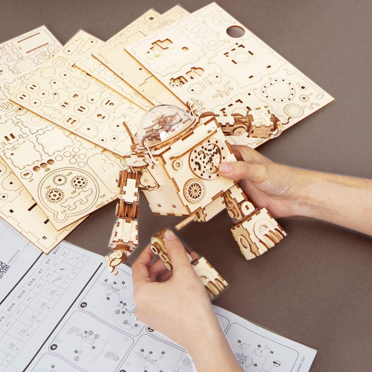 ROKR Roboter Orpheus 3D Holzpuzzle