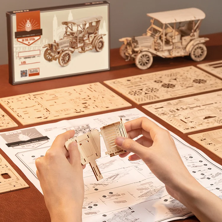 ROKR Oldtimer 3D Holzpuzzle