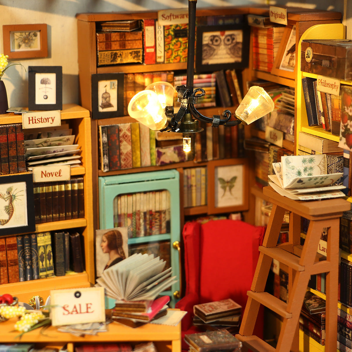 Rolife Sam's Studierzimmer-Bibliothek DIY Miniaturhaus