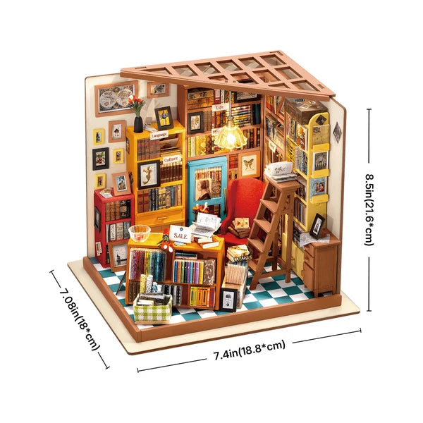 Rolife Sam's Studierzimmer-Bibliothek DIY Miniaturhaus