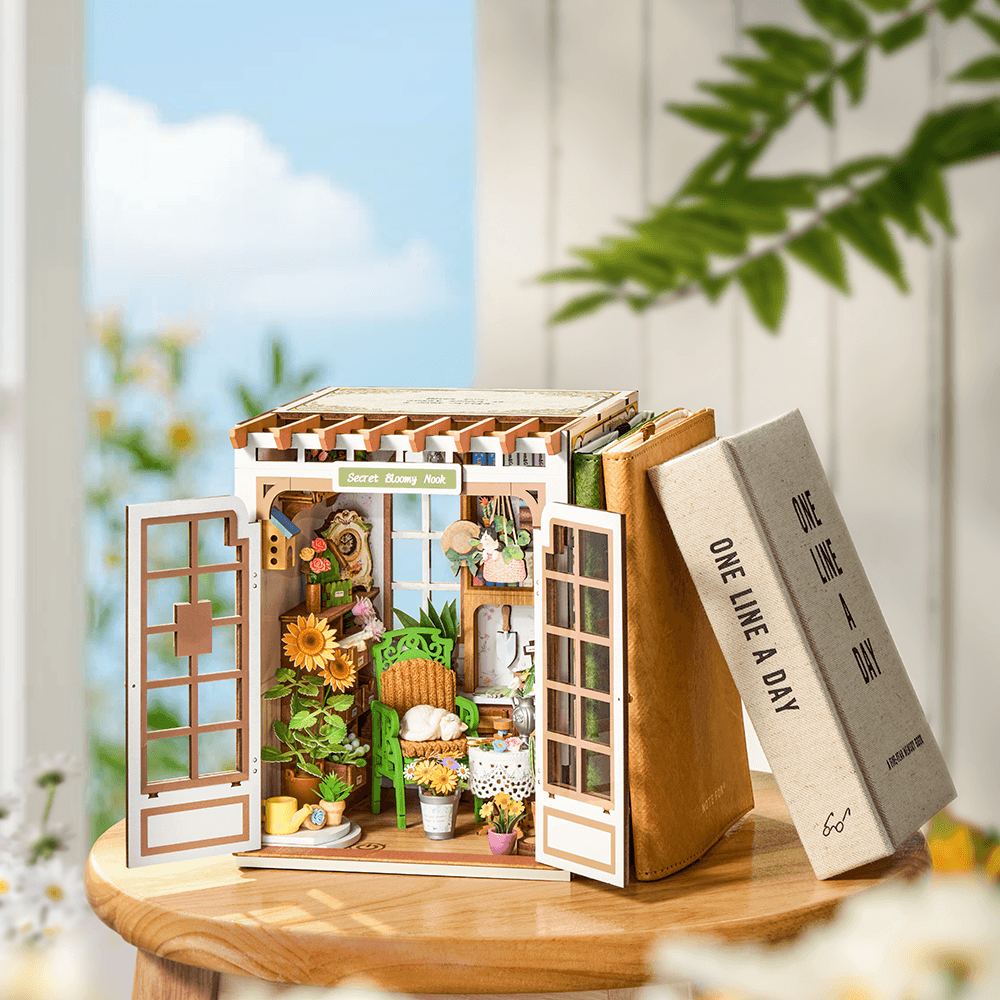 Rolife Secret Bloomy Nook DIY-Bücherregal-Einsatz