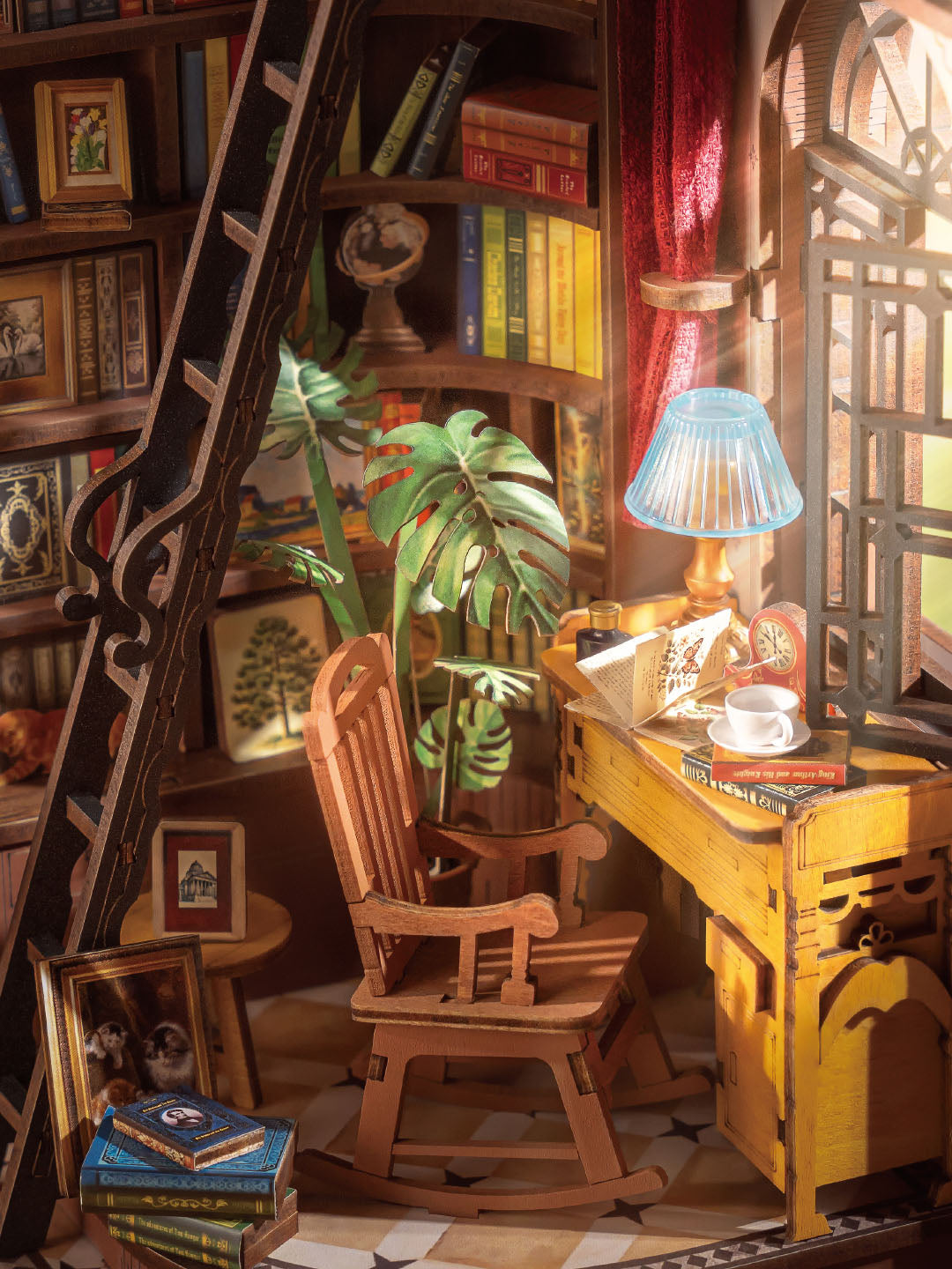 Rolife Silent Corner Study DIY-Bücherregal-Einsatz