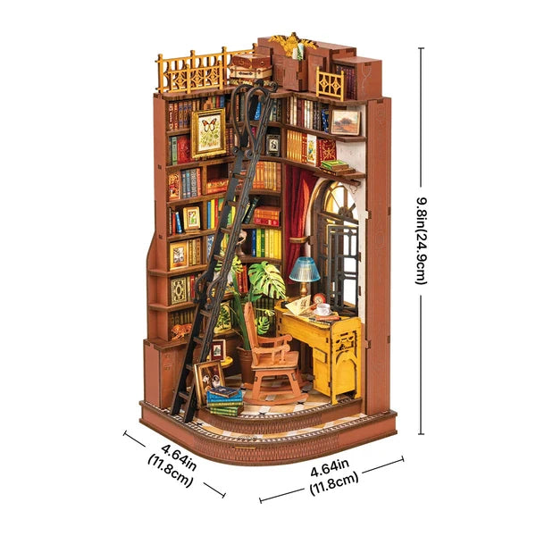 Rolife Silent Corner Study DIY-Bücherregal-Einsatz