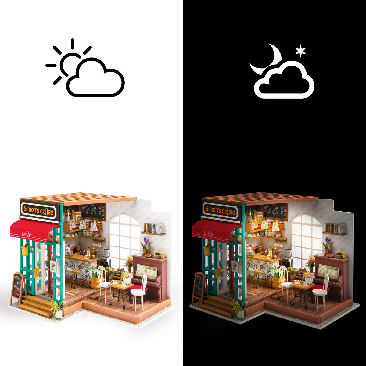Rolife Simons Kaffee DIY Miniaturhaus
