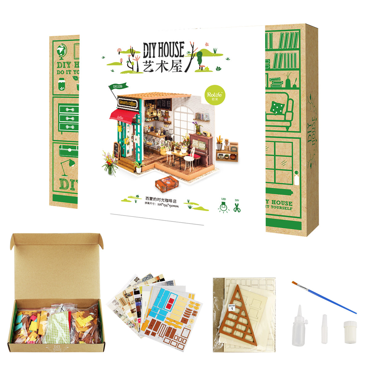 Rolife Simons Kaffee DIY Miniaturhaus