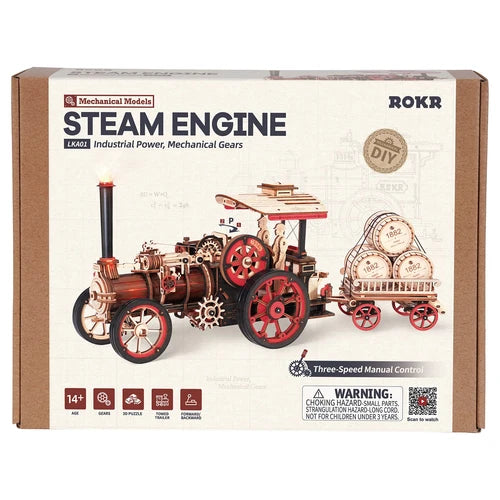 ROKR Dampfmaschine Mechanisches 3D-Holzpuzzle