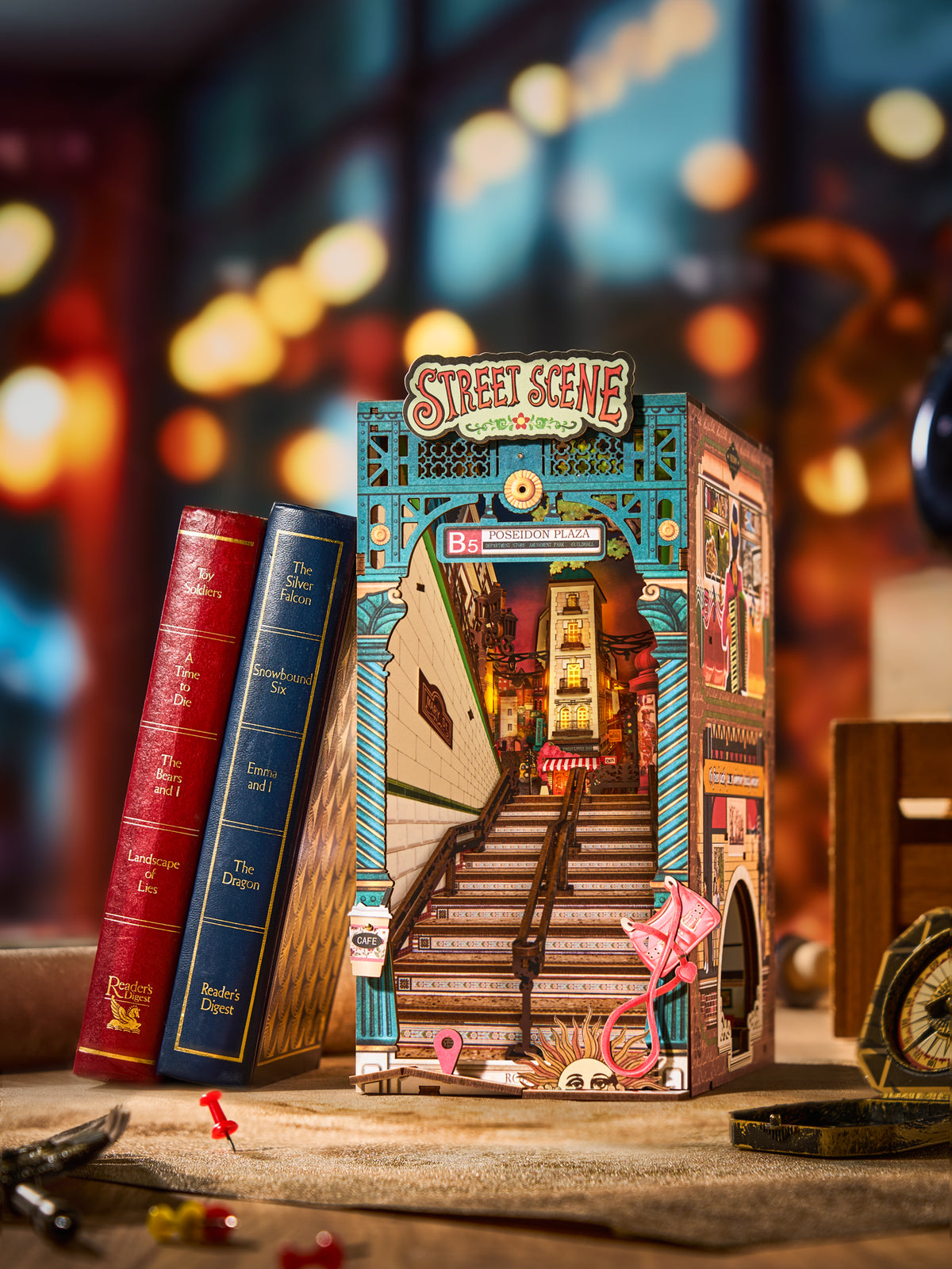 Rolife Straßenansicht DIY Bücherregaleinsatz